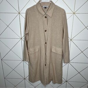 Keren Hart NWT Linen Blend Button Down Jacket Size Small